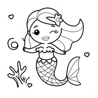 Page De Coloriage Sirene Mignonne 135491-67322