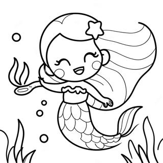 Page De Coloriage Sirene Mignonne 135491-67324