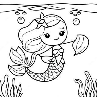 Page De Coloriage Sirene Elegante Scene Sous Marine 135493-67331