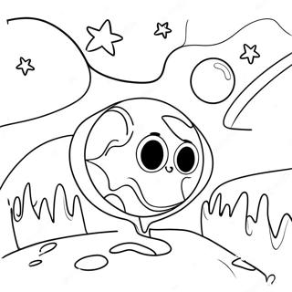 Scene Fantaisiste De Terre A Luna A Colorier 135521 67359