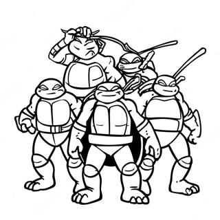 Tmnt 2012 Pages À Colorier