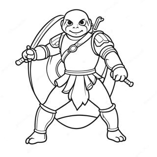 Raphael En Position De Combat A Colorier 135546-67375