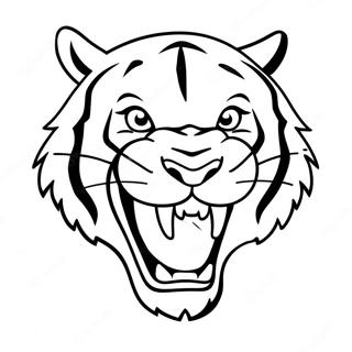 Page De Coloriage De Tigre A Dents De Sabre Joueur 135623 67431