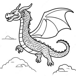 Page A Colorier Dragon Majestueux Volant Dans Le Ciel 135700-67490