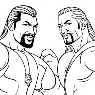 Page De Coloriage Dynamique De Lequipe De Tag Wwe 135727-67518