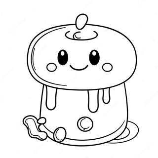 Page De Coloriage De Marshmallow Heureux Avec Un Visage Souriant 135752 67533