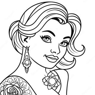 Tatouage Pin Up Pour Adultes Pages À Colorier