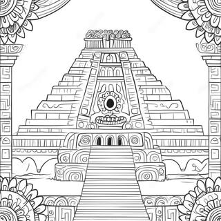 Page De Coloriage Dun Temple Maya Complexe 135853-67605