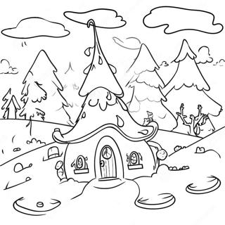 Page De Coloriage Du Paysage De Whoville 135903 67648