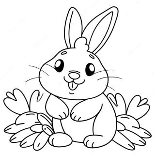 Page De Coloriage De Lapin Realiste Duveteux Avec Des Carottes 135979-67710