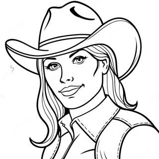 Page De Coloriage De Jessie Avec Un Chapeau De Cowboy 136056-67765