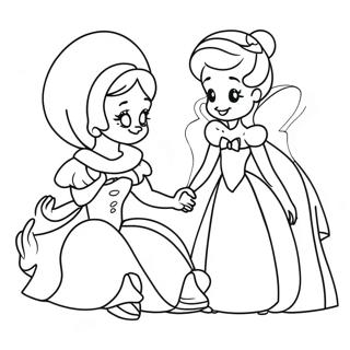 Page A Colorier De Cendrillon Avec Sa Marraine La Fee Magique 13611-2971