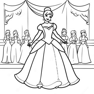Page A Colorier De Cendrillon Au Bal Royal 13612-2974