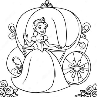 Page A Colorier De Cendrillon Dans La Carrosse Enchante 13614-2981