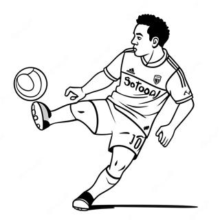 Dessin A Colorier De Xavi Dribblant Le Ballon 136284-67946