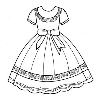 Dessin A Colorier De Robe Elegante Pour La Premiere Communion 136310-67965