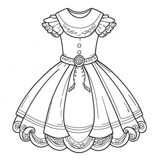 Dessin A Colorier De Robe Elegante Pour La Premiere Communion 136310-67966