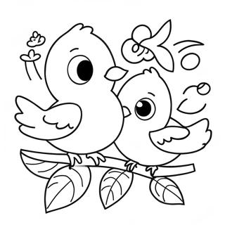 Page De Coloriage Doiseaux Et De Fleurs 136540-68144