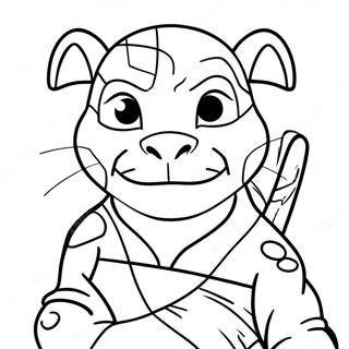 Splinter Avec Les Tortues Ninja Page De Coloriage 136619-68206