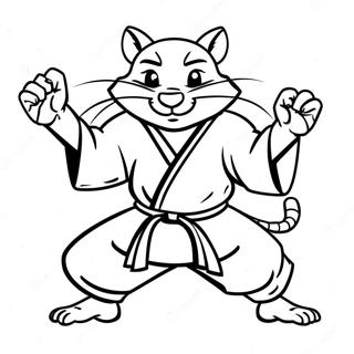 Splinter Dans Une Pose Darts Martiaux Page De Coloriage 136620-68210