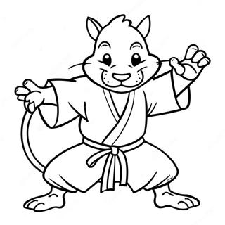 Splinter Dans Une Pose Darts Martiaux Page De Coloriage 136620-68211