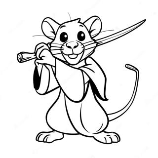 Splinter Avec Un Baton Page De Coloriage 136622-68217