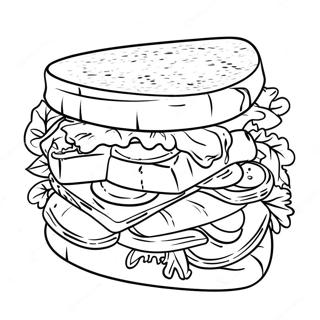 Sandwich Pages À Colorier