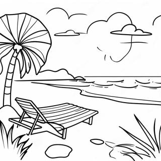 Page De Coloriage Dune Scene De Plage Coloree De La Republique Dominicaine 136746-68305