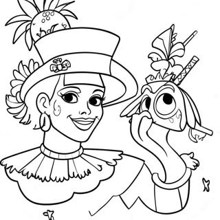 Page De Coloriage De La Celebration Du Carnaval De La Republique Dominicaine 136748 68316