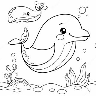 Page De Coloriage De Baleine Heureuse Nageant 136850-68533