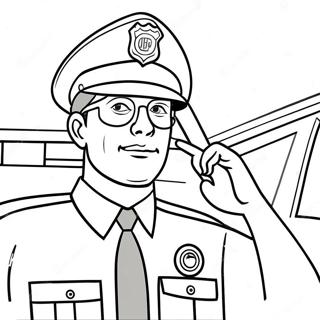 Policier Repondant A Un Appel Page A Colorier 137186 68801