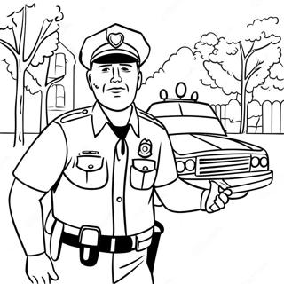 Policier Repondant A Un Appel Page A Colorier 137186 68803