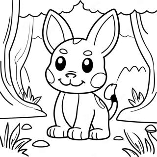 Page De Coloriage Dun Onix Mignon Dans Une Foret 137209-68813