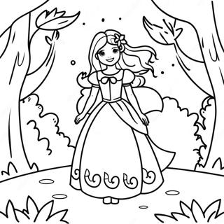 Page De Coloriage Dune Fille Fantastique Enchanteresse Dans Une Foret Magique 137337-68913