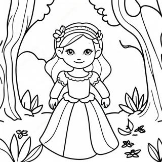 Page De Coloriage Dune Fille Fantastique Enchanteresse Dans Une Foret Magique 137337-68915