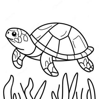 Page De Coloriage De La Tortue De Mer Coloree 137439-68993