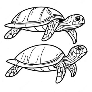 Page De Coloriage De La Tortue De Mer Coloree 137439-68994