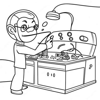 Page De Coloriage Du Laboratoire Secret De Dexter 137466 69023