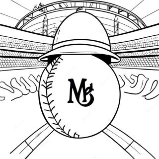Page De Coloriage De Baseball Vintage Des Mets 137491-69037