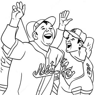 Page De Coloriage Des Joueurs Des Mets Celebrant 137492-69042