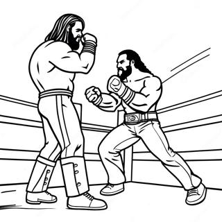 Page De Coloriage De La Bataille Dans Le Ring Wwe 137647-69161