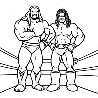 Page De Coloriage De La Bataille Dans Le Ring Wwe 137647-69164