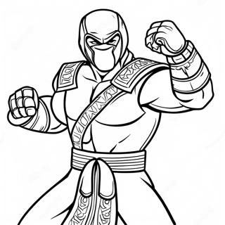 Page De Coloriage De Sub Zero En Position De Combat 137849-69314