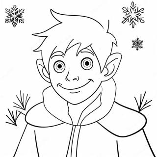 Coloriage De Jack Frost Avec Flocons De Neige 137902-69364
