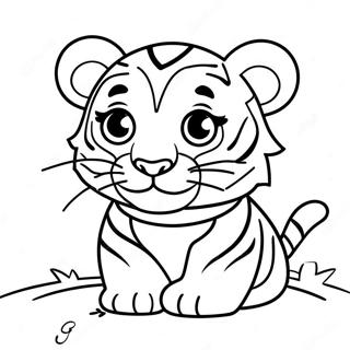 Bébé Tigre Pages À Colorier