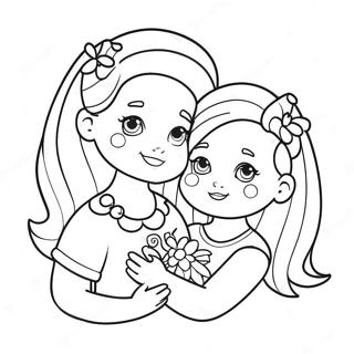 Page De Coloriage Coloree Je Taime Soeur 138160 69567