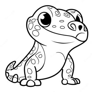 Page De Coloriage De Gecko Leopard De Dessin Anime 138365 69721