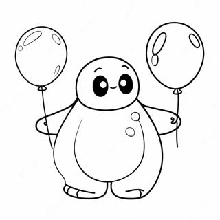 Page De Coloriage Baymax Mignon Avec Un Ballon 138439-69773