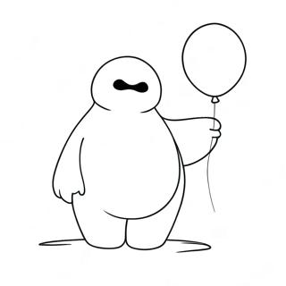 Page De Coloriage Baymax Mignon Avec Un Ballon 138439-69774