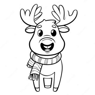 Renne Joueur Avec Une Echarpe Page A Colorier 138542 69857